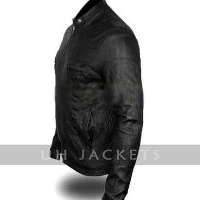 Oblow Zac Efron 17 Again Wrinkled Fine Quality Men's Leather Jacket