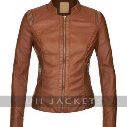 Brown Bomber Jacket For Women