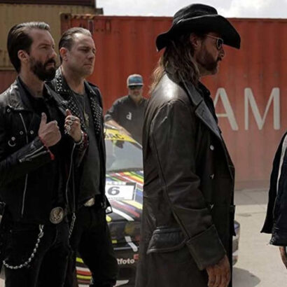 ASPHALT BURNING HENNING BAUM LEATHER COAT