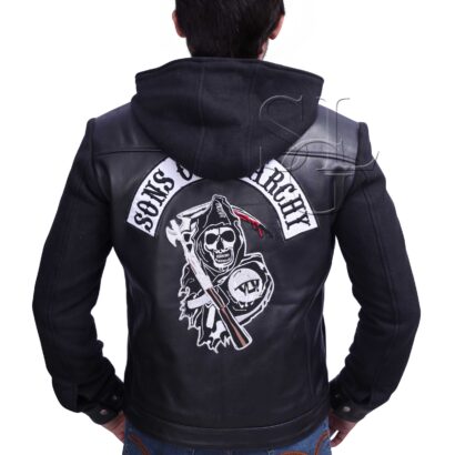 Sons of Anarchy Hooded Leather Jacket