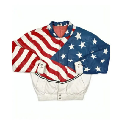 90 Day Fiance Happily Ever After Michael USA Flag Eagle Leather Jacket
