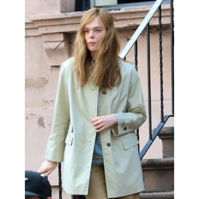 Elle Fanning A Complete Unknown Off White Cotton Jacket