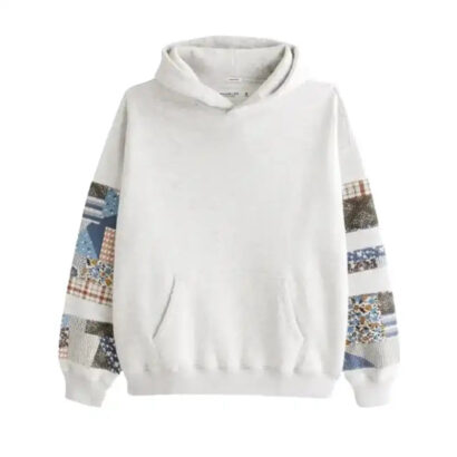 Abercrombie Patchwork Pullover Fleece Hoodie