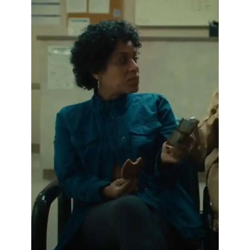 Ida Allswell in New York Liza Colón-Zayas Blue Cotton Jacket