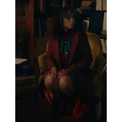 Dead Mail Micki Jackson Trench Maroon Coat