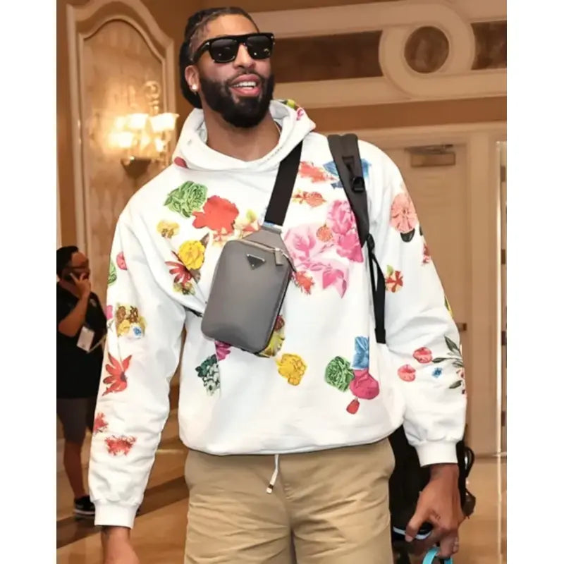 Anthony Davis USA Men’s Training Camp White Floral Hoodie