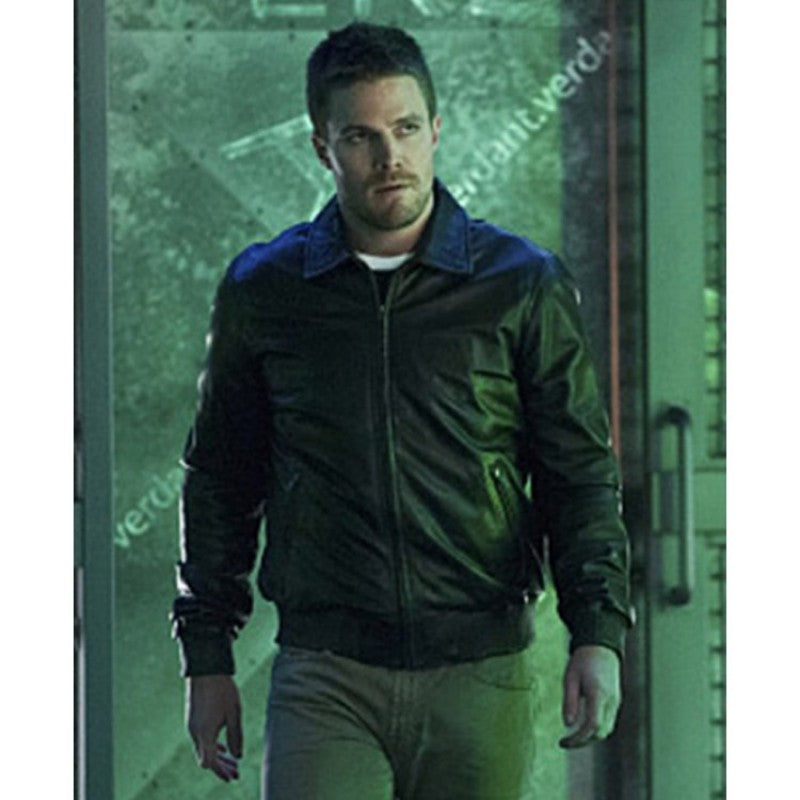 Arrow Stephen Amell Oliver Queen Bomber Jacket