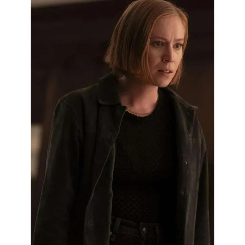 Ava Daniels Hacks Black Suede Leather Jacket