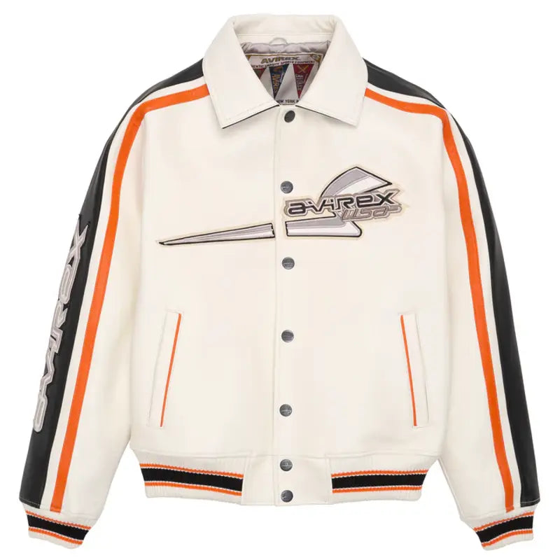 Avirex White Leather Jacket