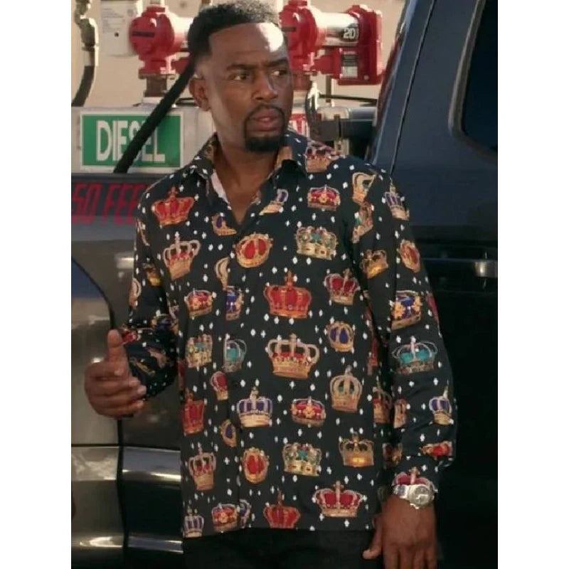 Back on the Strip Tyriq Crown Print Shirt