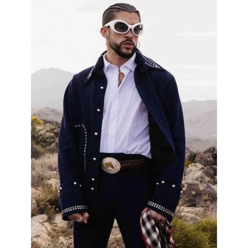 Blue Bad Bunny Where She Goes Jacket