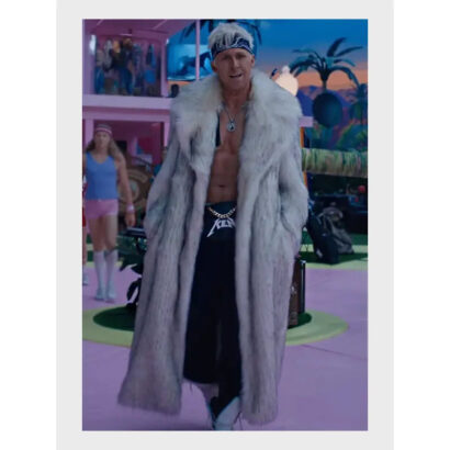 Ryan Gosling Barbie White Fur Coat