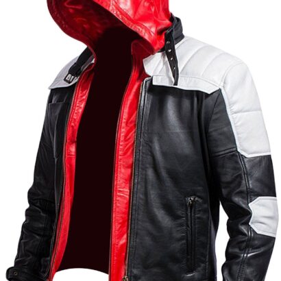 Bat Logo Knight Red Hood Jacket with Vest