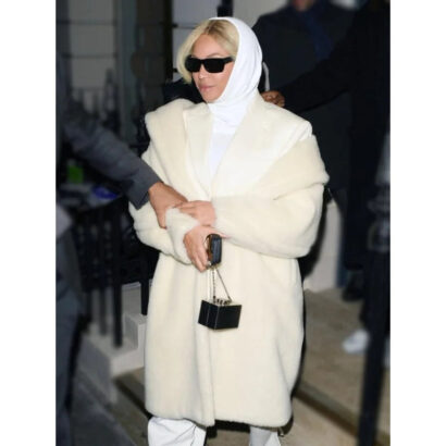Beyoncé Cream Teddy Long White Coat