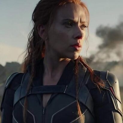 Black Widow 2021 Black Leather Jacket