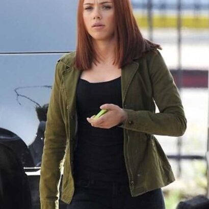 Captain America The Winter Soldier Black Widow Green Jacket