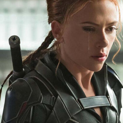 Black Widow 2021 Black Leather Jacket