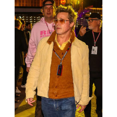 Brad Pitt F1 Suede Leather Jacket