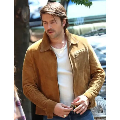 Brandon Sklenar It Ends With Us 2024 Brown Suede Jacket