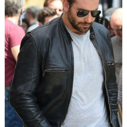 Burnt Bradley Cooper (Adam Jones) Black Biker Jacket