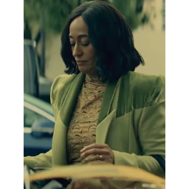 Candy Cane Lane 2023 Tracee Ellis Ross Green Blazer