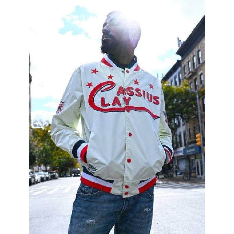 Cassius Clay White  Mens Jacket