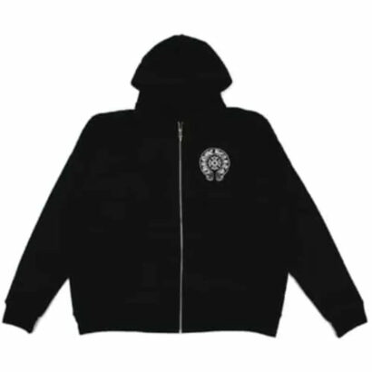 Chrome Hearts Malibu Exclusive Horseshoe Black Zip-Up Hoodie
