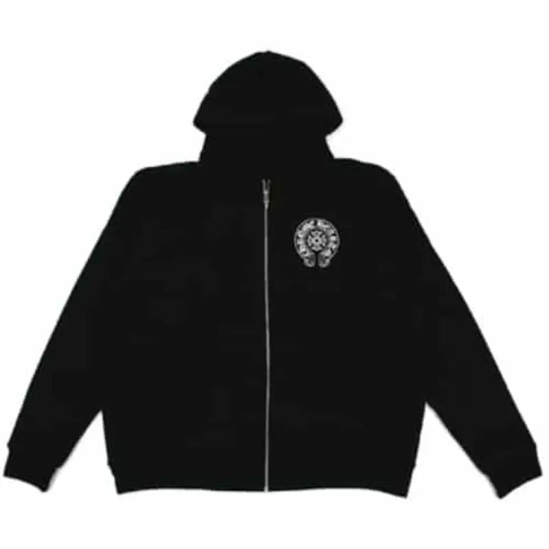 Chrome Hearts Malibu Exclusive Horseshoe Black Zip-Up Hoodie