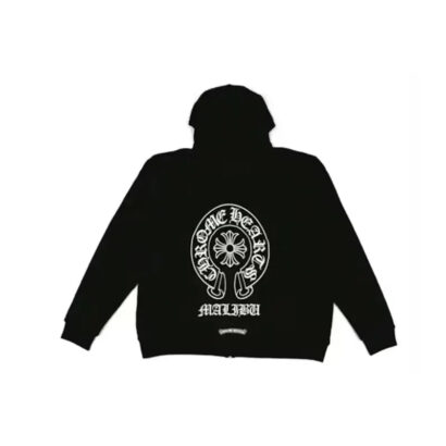 Chrome Hearts Malibu Exclusive Horseshoe Black Zip-Up Hoodie
