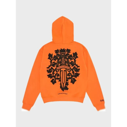 Orange Chrome Hearts Pullover Hoodie