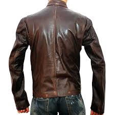 Contraband Mark Wahlberg Distressed Brown/Black Leather Jacket