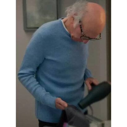 Curb Your Enthusiasm S12 Larry David Light Blue Sweater