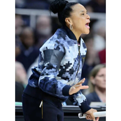 Dawn Staley Blue Camo Bomber Jacket