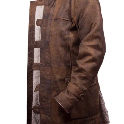 Distress Bane Real Leather Coat