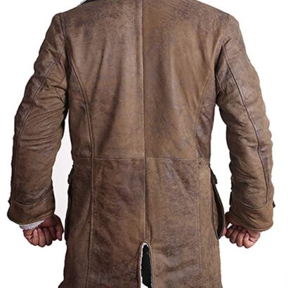 Distress Bane Real Leather Coat