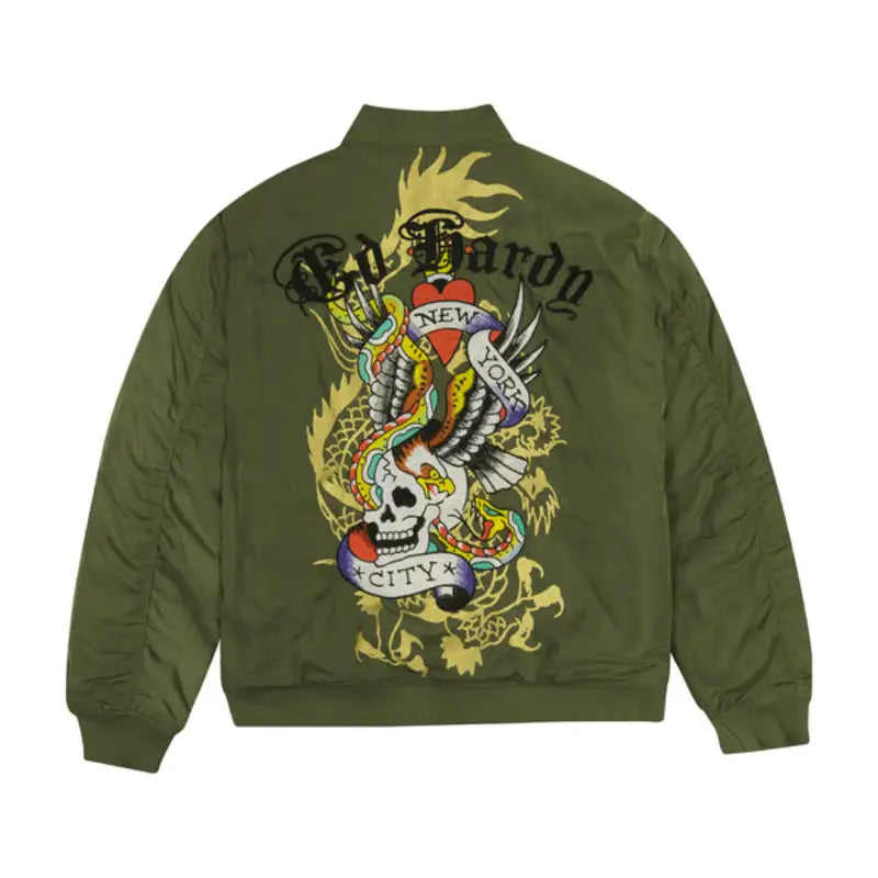 Ed Hardy NYC Skull Bomber Jacket