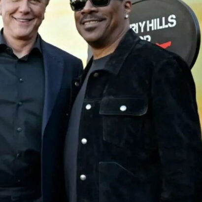 Eddie-Murphy-Beverly-Hills-Cop-Axel-F-2024-Movie-Premiere-Suede-Leather-Black-Jacket