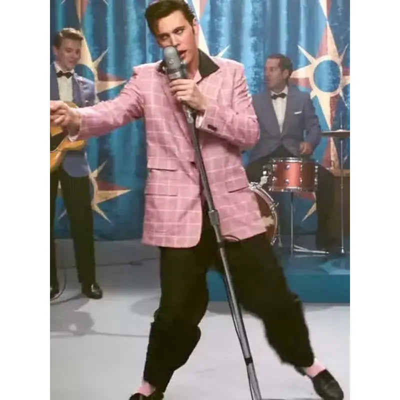 Elvis Presley Pink Checked Pink Blazer