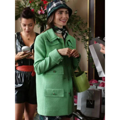 Emily Cooper Emily In Paris Tv Series Green Wool Coat