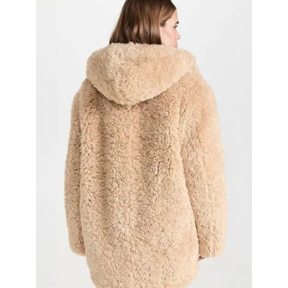 Emily In Paris S04 Lily Collins Hooded Shearling Jacket