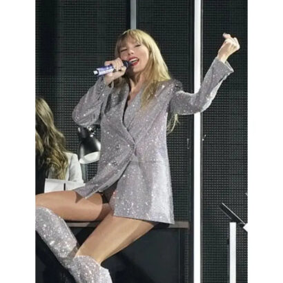 Eras Tour Taylor Swift Silver Blazer