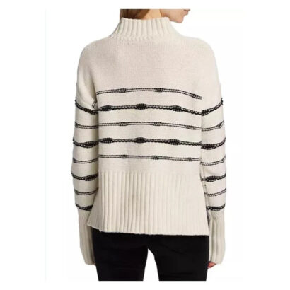 Extended Family Abigail Spencer Striped White Sweater