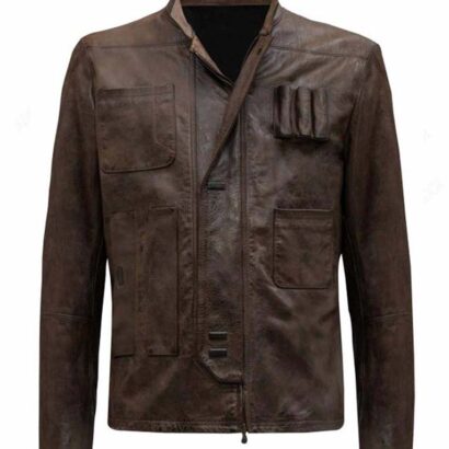 Star Wars Han Solo Brown Leather Jacket