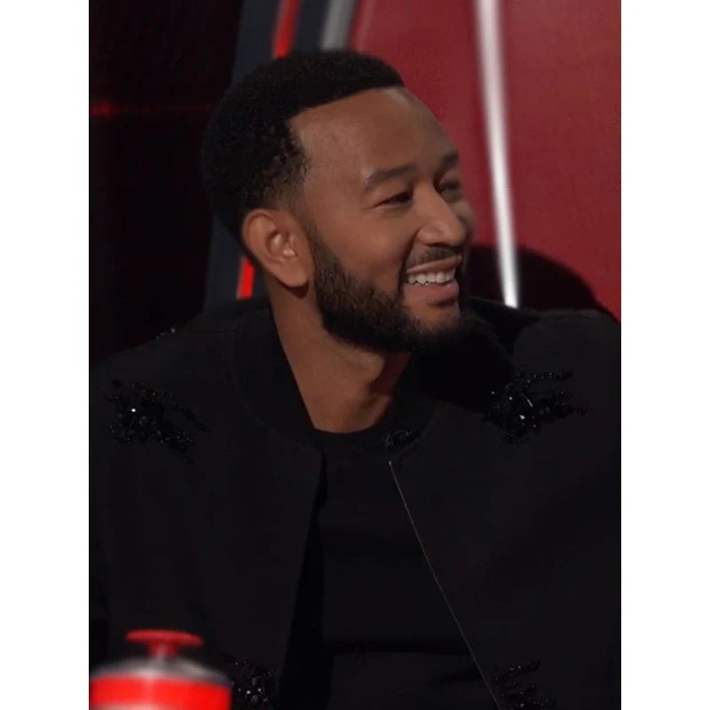 The Voice S25 John Legend Black Embellished jacket