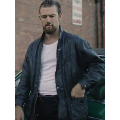 Alex Pettyfer 5lbs Of Pressure 2024 Black Leather Jacket