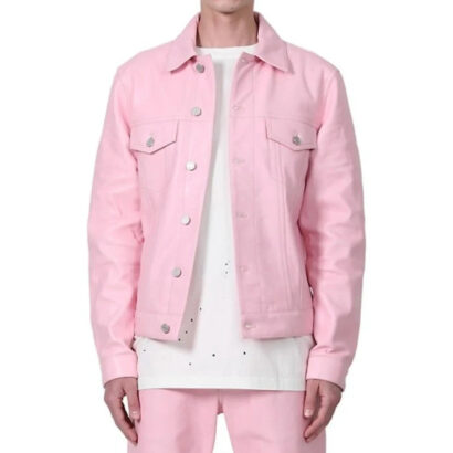 The View Ludacris Pink Leather Pink Jacket