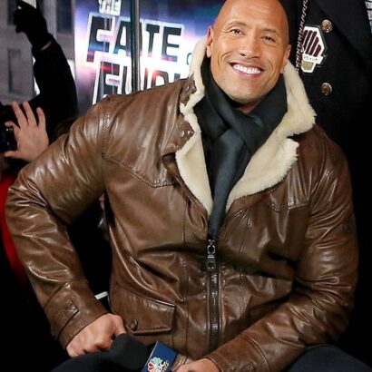 Fast & Furious 8 2017 Dwayne Johnson Leather Jacket