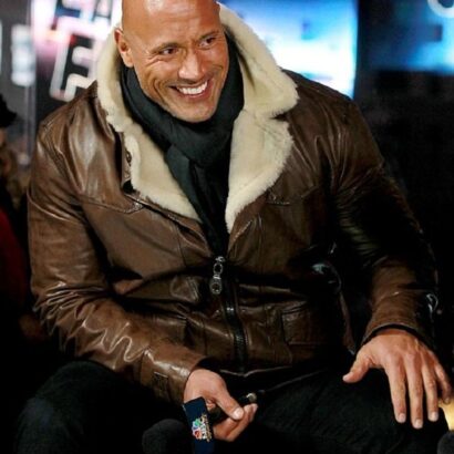 Fast & Furious 8 2017 Dwayne Johnson Leather Jacket