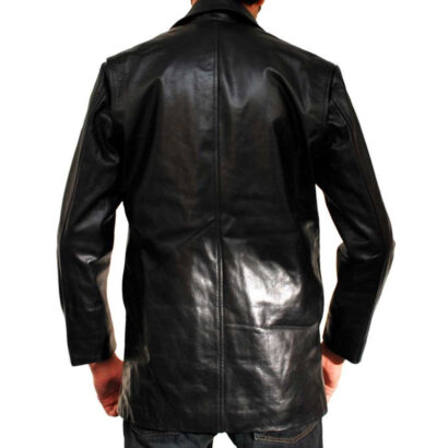 Max Payne Mark Wahlberg Black Leather Coat