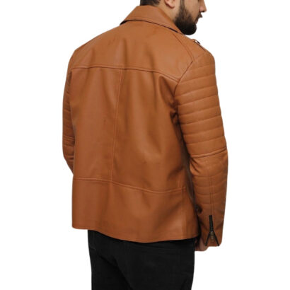 Men's Brown Biker Leather Jacket